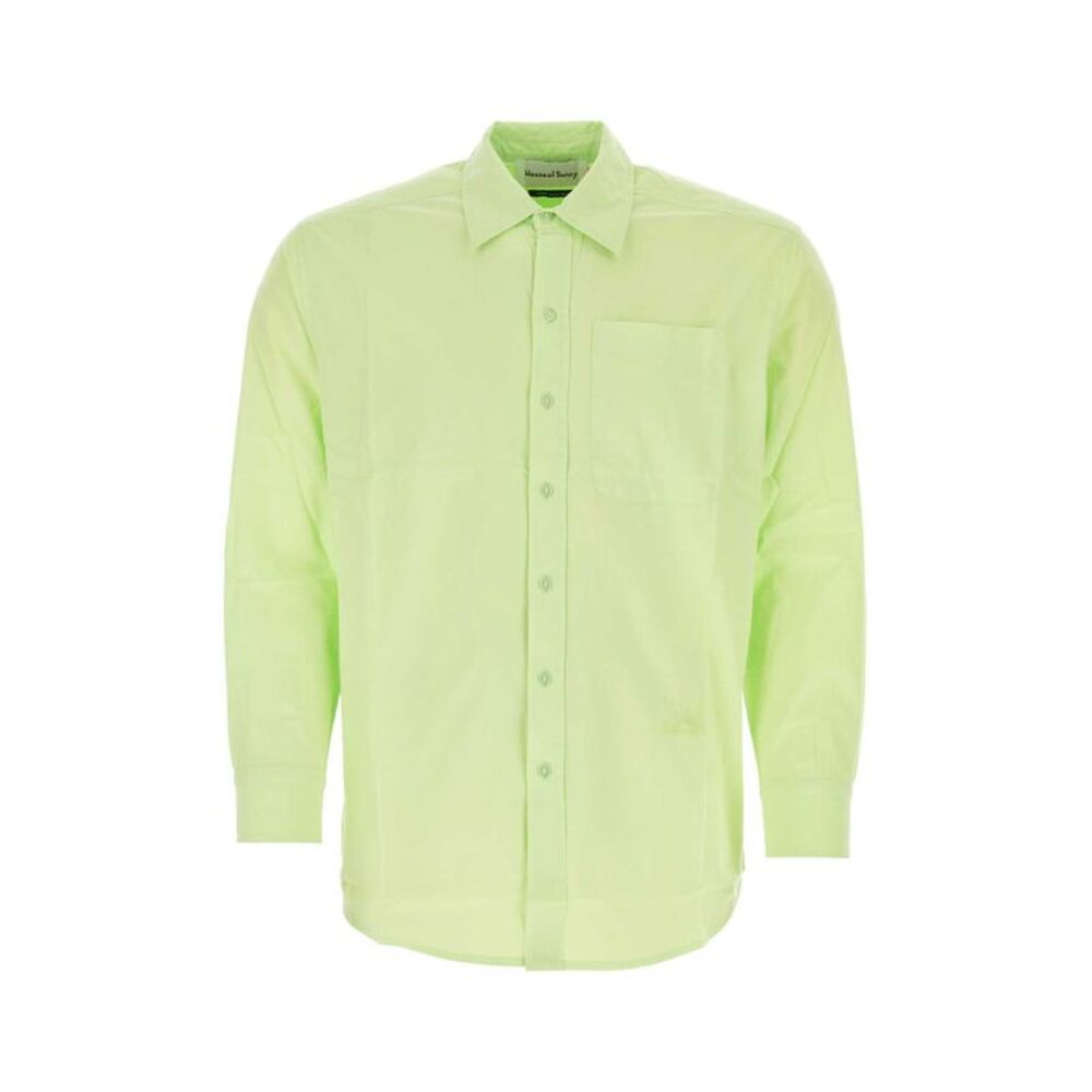 House Of Sunny Men Acid Green Poplin Vito Shirt